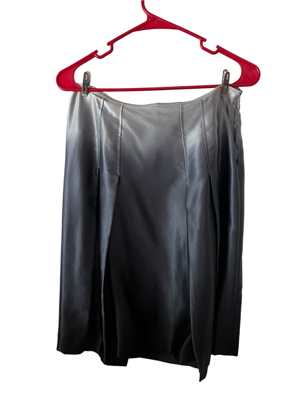 Calvin Klein Sz8 Blue Ombré Silk A-line Skirt